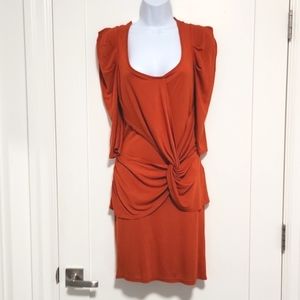 ASOS Orange Twist-Front Jersey Dress